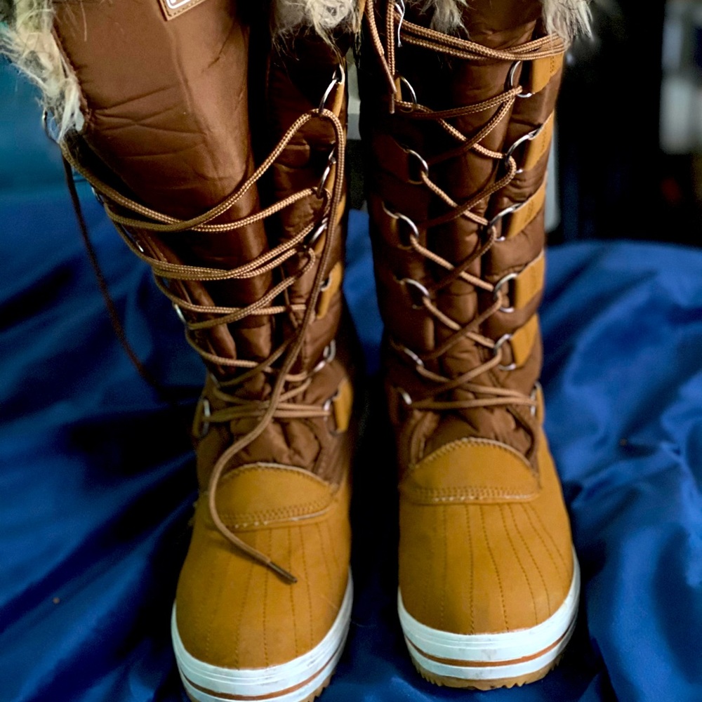 Polar tall knee high winter boots